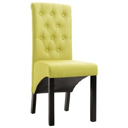 Žalios valgomojo kėdės, 4 vnt., audinys - Kėdės