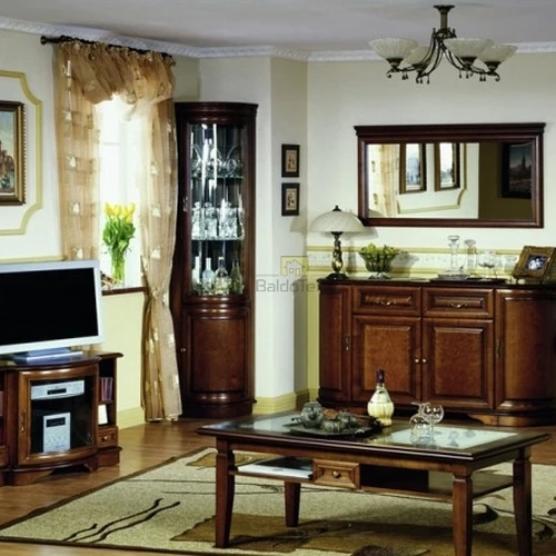 Šiuolaikiška spintelė su natūralaus medžio apdaila