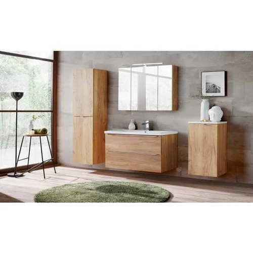 Praktiška ir stilinga spintelė auksinio ąžuolo atspalviu