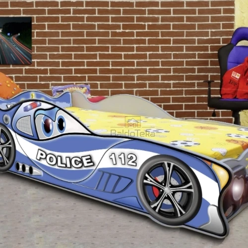 Ergonominė lova su tvirtomis grotelėmis ir šviečiančiomis lempomis