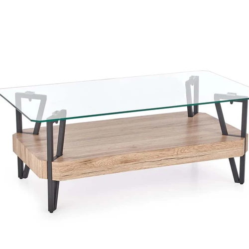 Modernus stalas san remo ąžuolo ir juodos spalvos