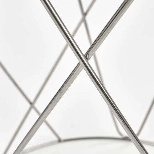 Elegantiškas stiklo stalas rūkytos ir chromo spalvų