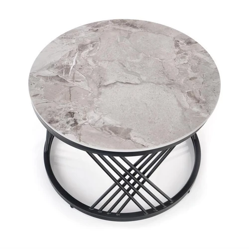 Elegantiški apskriti stalai su pilku marmuru