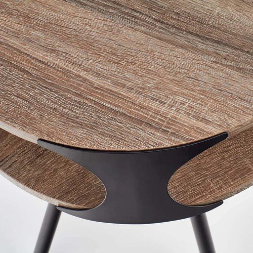 Kokybiškos lentynos O45/60 cm, tamsus ąžuolas ir juoda spalva