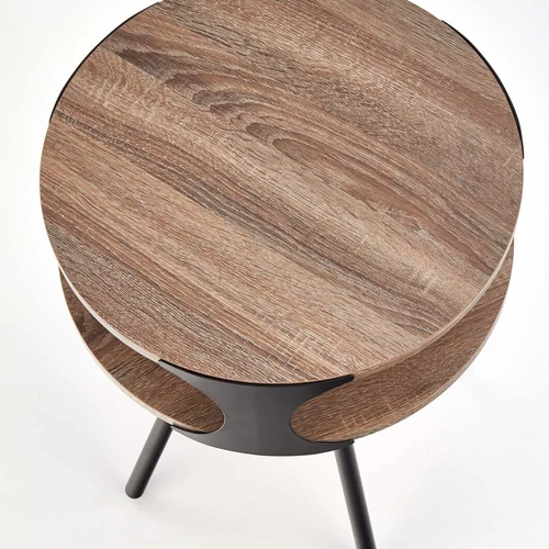 Kompaktiškos lentynos su madinga juoda ir ąžuolo spalva