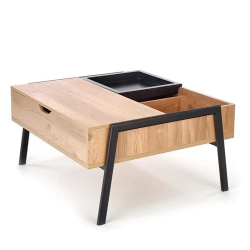 Stalas su natūralia ir juoda spalva, puikiai tinkantis bet kuriam interjerui