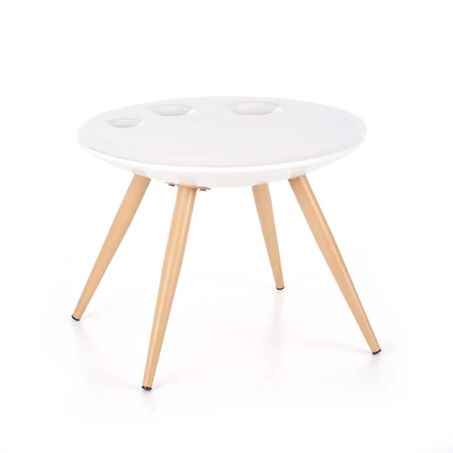 Lakiruotas plieninis staliukas su moderniu dizainu