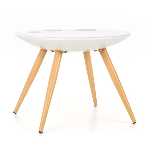 Kompaktiškas baltas staliukas 60x45 cm