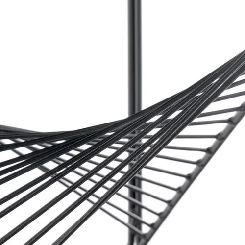 Kompaktiškas stiklo stalas su milteliniu plienu