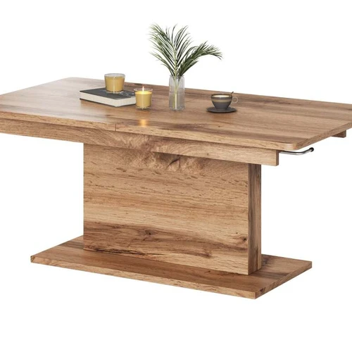 Modernus kavos staliukas su funkcija, baltas matinis