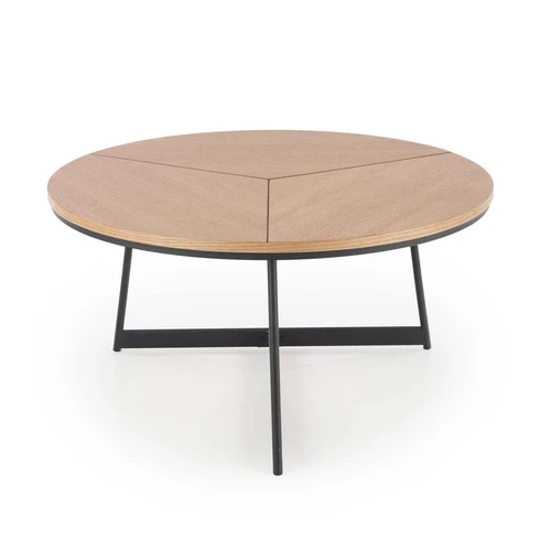 Stilinga spinta su juoda plieno apdaila ir natūralaus medžio dekoru