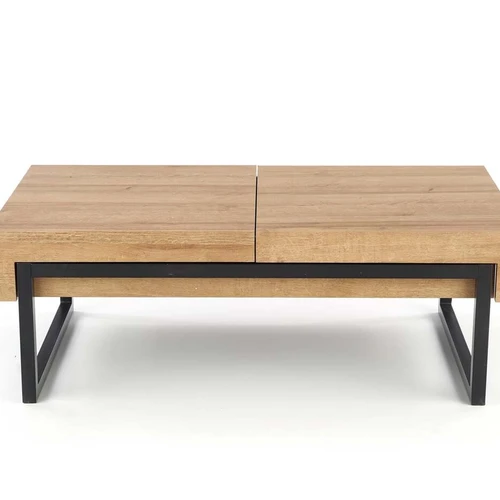 Elegantiškas spintos stalas auksinio ąžuolo ir juodos spalvos