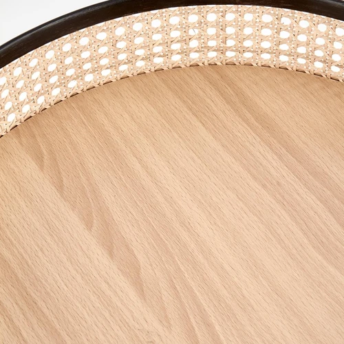 Natūralus rotangas ir juodas plienas – 50/55 cm stilingi baldai