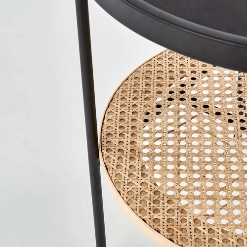 Laminuotas MDF stalviršis su natūraliu rotangu – 45x45 cm