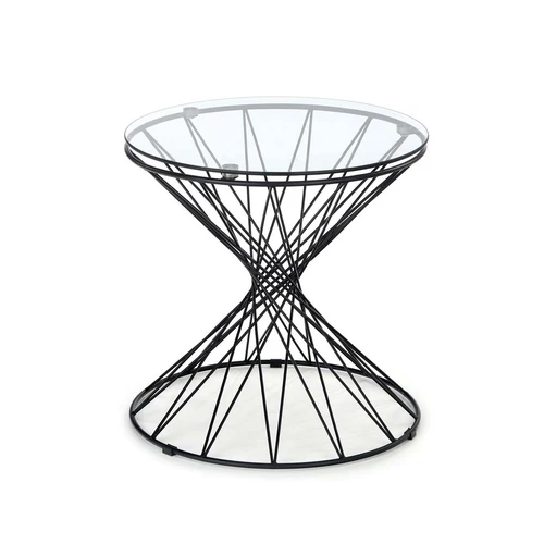 Rūkytos spalvos staliukas su milteliniu dažymu