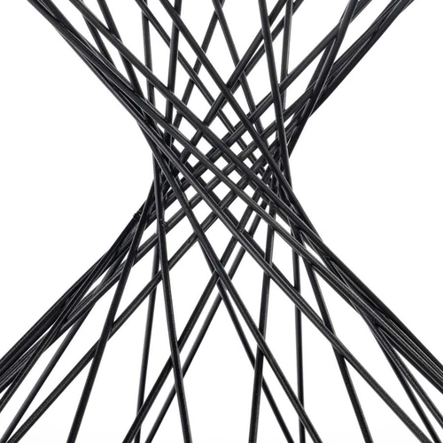 Kompaktiškas staliukas 50/40 cm stiklo ir plieno derinys