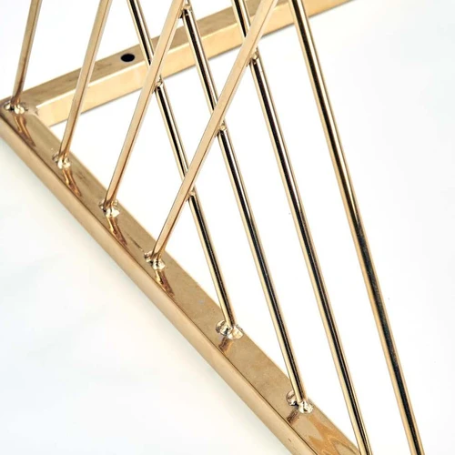 Stiklinis stalelis su chromo plienu ir aukso spalva – 45/39/52 cm