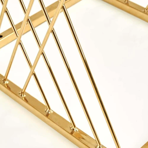 Stiklinis aukso stalas su chromo plieno pagrindu