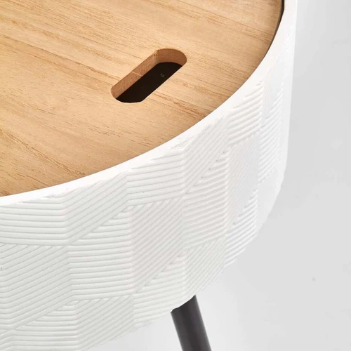 Kokybiška lentyna 38x45 cm – natūrali fanera, balta/juoda