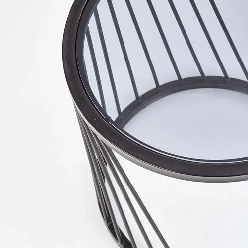 Stiklo stalai su milteliniu plienu – rūkytas ir juodas, 50/50 cm ir 42/45 cm