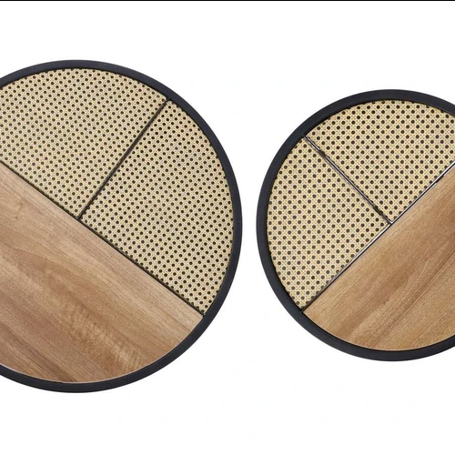 Stilingi kavos staliukai auksinis ąžuolas ir juoda spalva