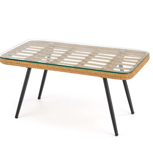 Natūralios spalvos rotango baldų komplektas