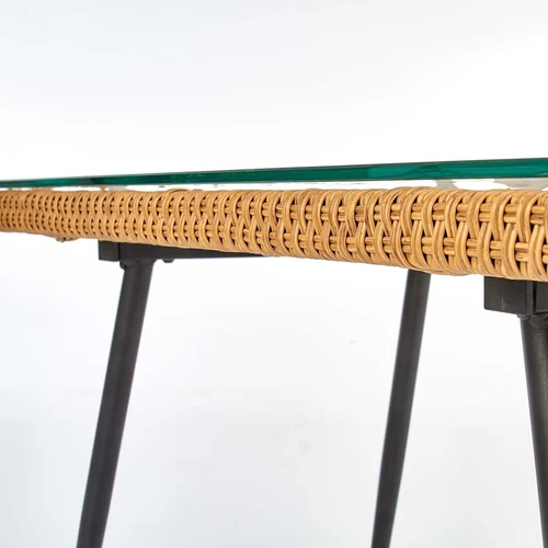 Šiuolaikiškas rotango baldų komplektas natūralių atspalvių