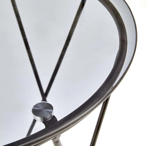 Stiklo ir plieno kombinacija rūkytos bei juodos spalvos