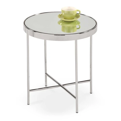 Elegantiškas stalas su stiklo ir chromo kombinacija