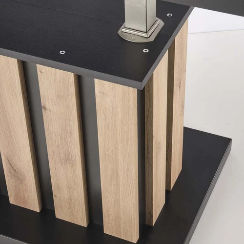 Pakeliamas kavos staliukas amatinis ąžuolas/juoda