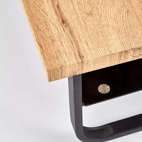 Kompaktiška spinta 110/60/45 cm su natūralaus ąžuolo ir juodos spalvos deriniu