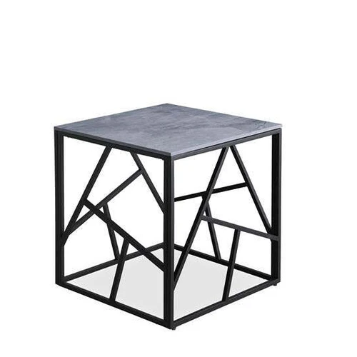 Elegantiška 55x55x55 cm stalviršio dėžė pilko marmuro atspalviu