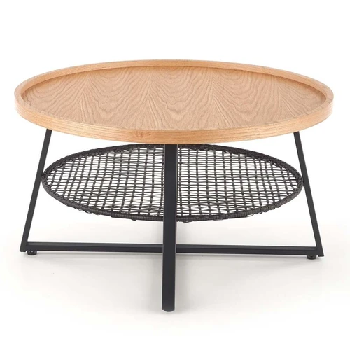 Kokybiška fi 80/45 cm lempa iš laminuoto MDF ir sintetinio rotango