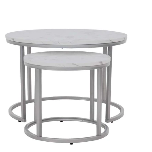 Elegantiškos spintelės su marmuro ir sidabro efektu