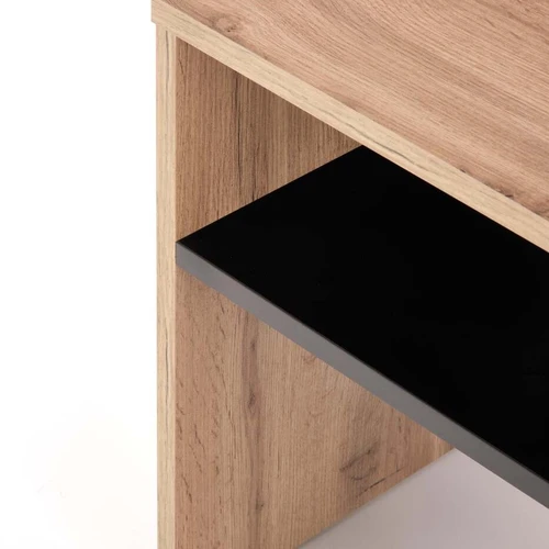 Stilinga ąžuolo/juodos spalvos spinta