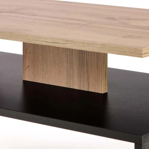 Laminuota medžio drožlių plokštės spinta ąžuolo/juodos spalvos