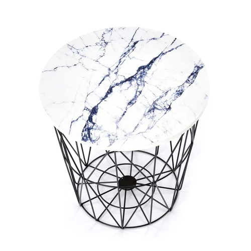 Stalas su tvirtu rėmu ir stilinga viršutine plokšte