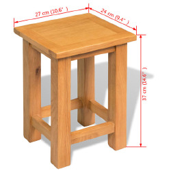 Žurnalinis staliukas, 27x24x37cm, ąžuolo medienos masyvas - Žurnaliniai (kavos) staliukai
